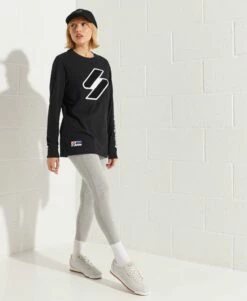 Superdry Code Logo Chenille Long Sleeve Top Montauk Blush