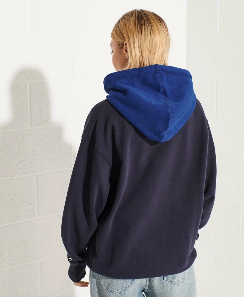 SUPERDRY Varsity Arch Oversized Hoodie Deep Navy 2 SUPERDRY Varsity Arch Oversized Hoodie Deep Navy - Image 2