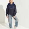 SUPERDRY Varsity Arch Oversized Hoodie Deep Navy