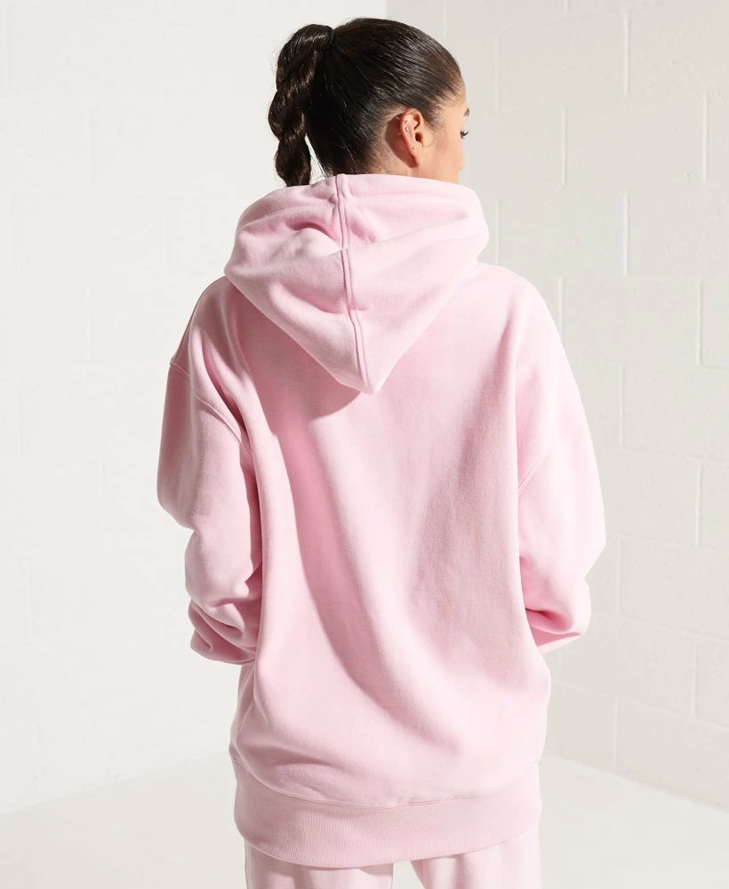 SUPERDRY Applique Oversized Hoodie Dark Charcoal Marl 2 SUPERDRY Applique Oversized Hoodie Dark Charcoal Marl - Image 2