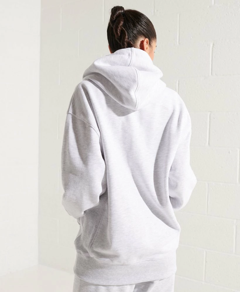 SUPERDRY Code Applique Oversized Hoodie Princedom Blue Marl 2 SUPERDRY Code Applique Oversized Hoodie Princedom Blue Marl - Image 2