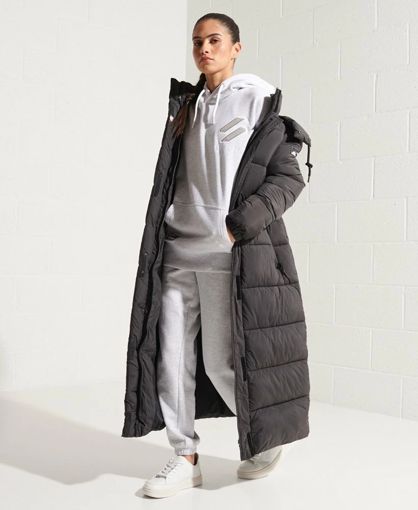 SUPERDRY Code Applique Oversized Hoodie Princedom Blue Marl 1 SUPERDRY Code Applique Oversized Hoodie Princedom Blue Marl