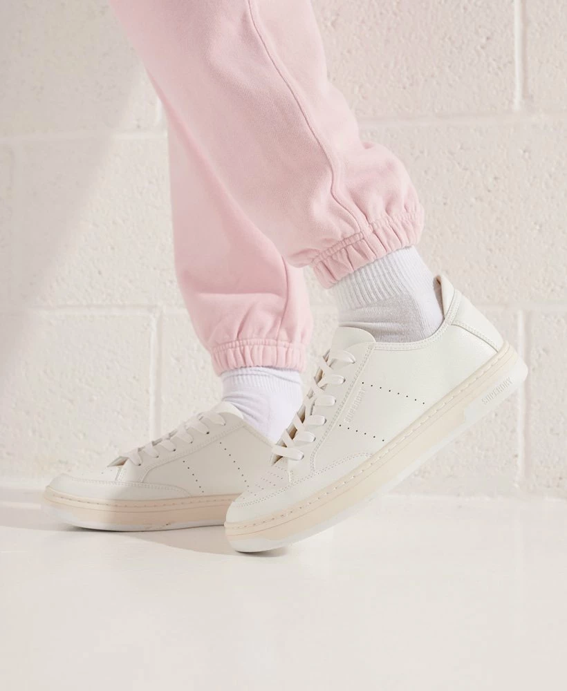 SUPERDRY Vegan Basket Sport Low Trainers Risk Red 1 SUPERDRY Vegan Basket Sport Low Trainers Risk Red