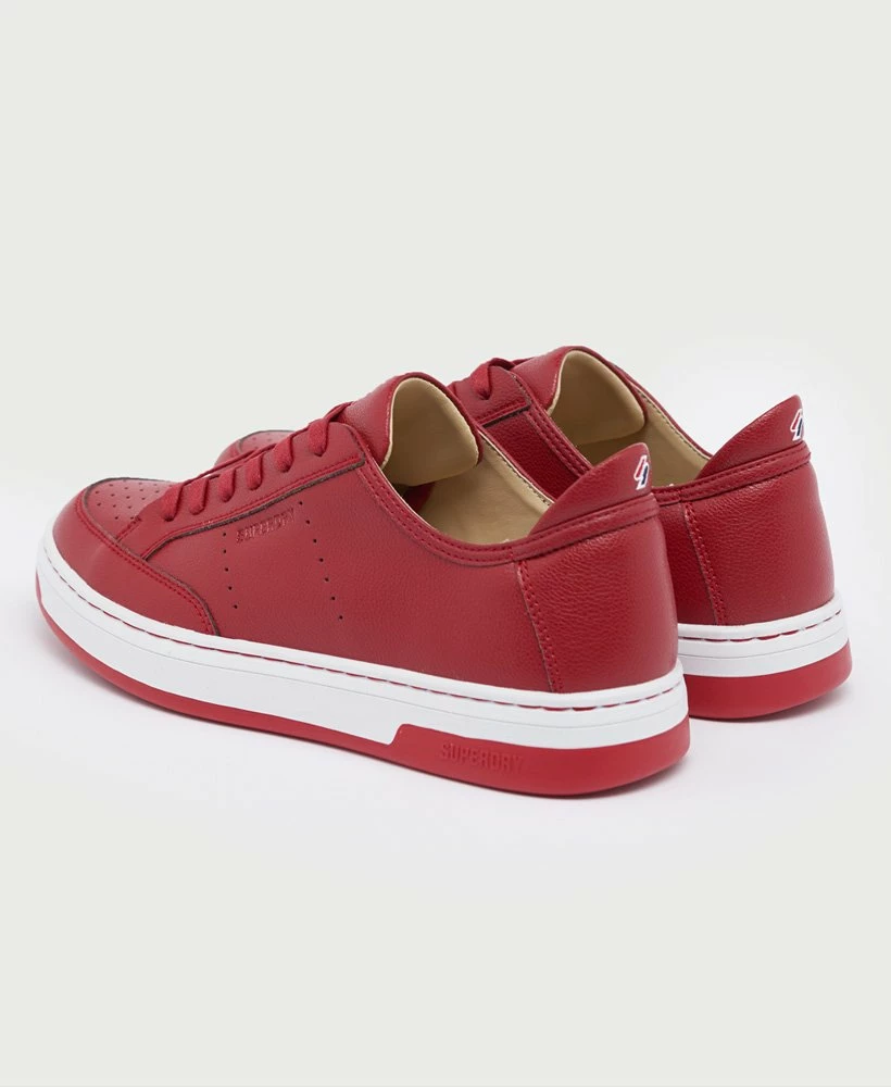 SUPERDRY Vegan Basket Sport Low Trainers Risk Red 2 SUPERDRY Vegan Basket Sport Low Trainers Risk Red - Image 2