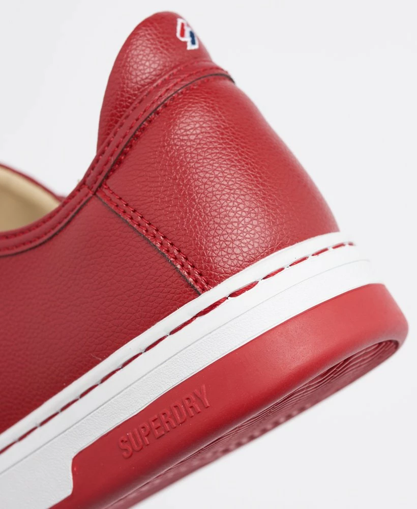 SUPERDRY Vegan Basket Sport Low Trainers Risk Red 6 SUPERDRY Vegan Basket Sport Low Trainers Risk Red - Image 6