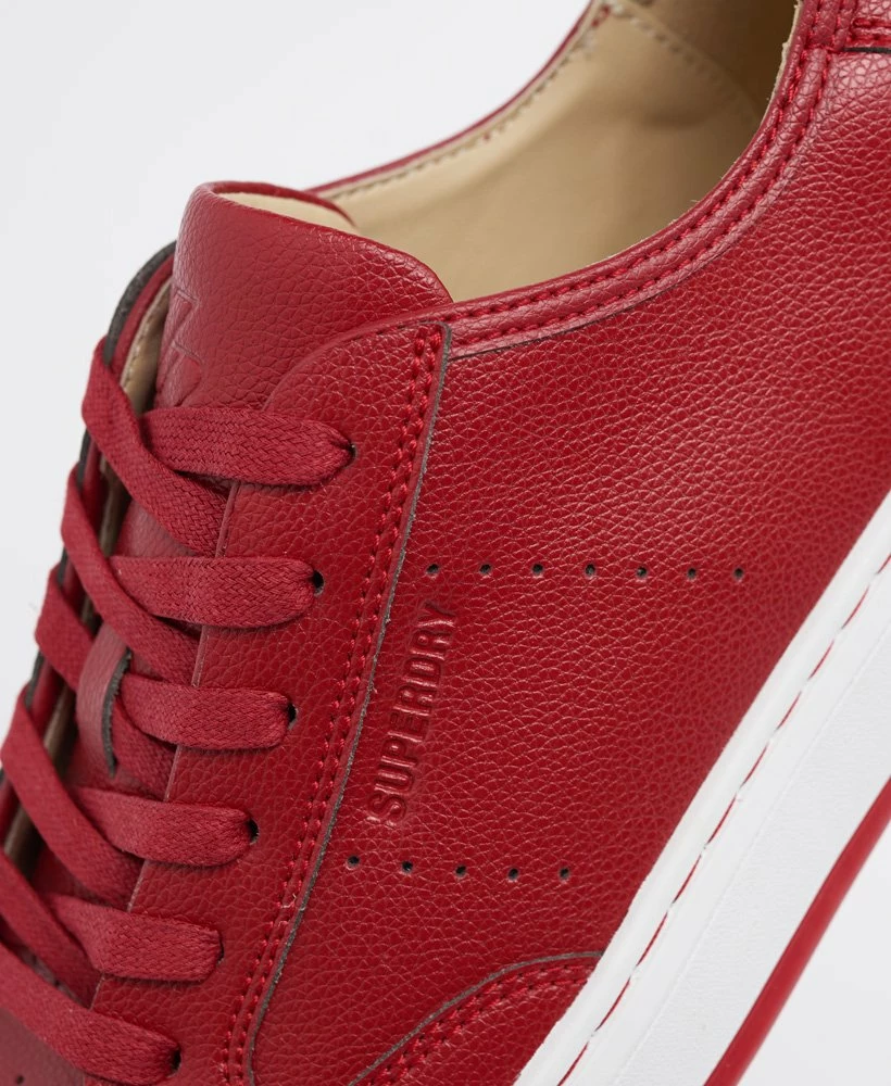 SUPERDRY Vegan Basket Sport Low Trainers Risk Red 5 SUPERDRY Vegan Basket Sport Low Trainers Risk Red - Image 5