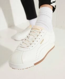SUPERDRY Vegan Retro Track Sport Runner Shoes White