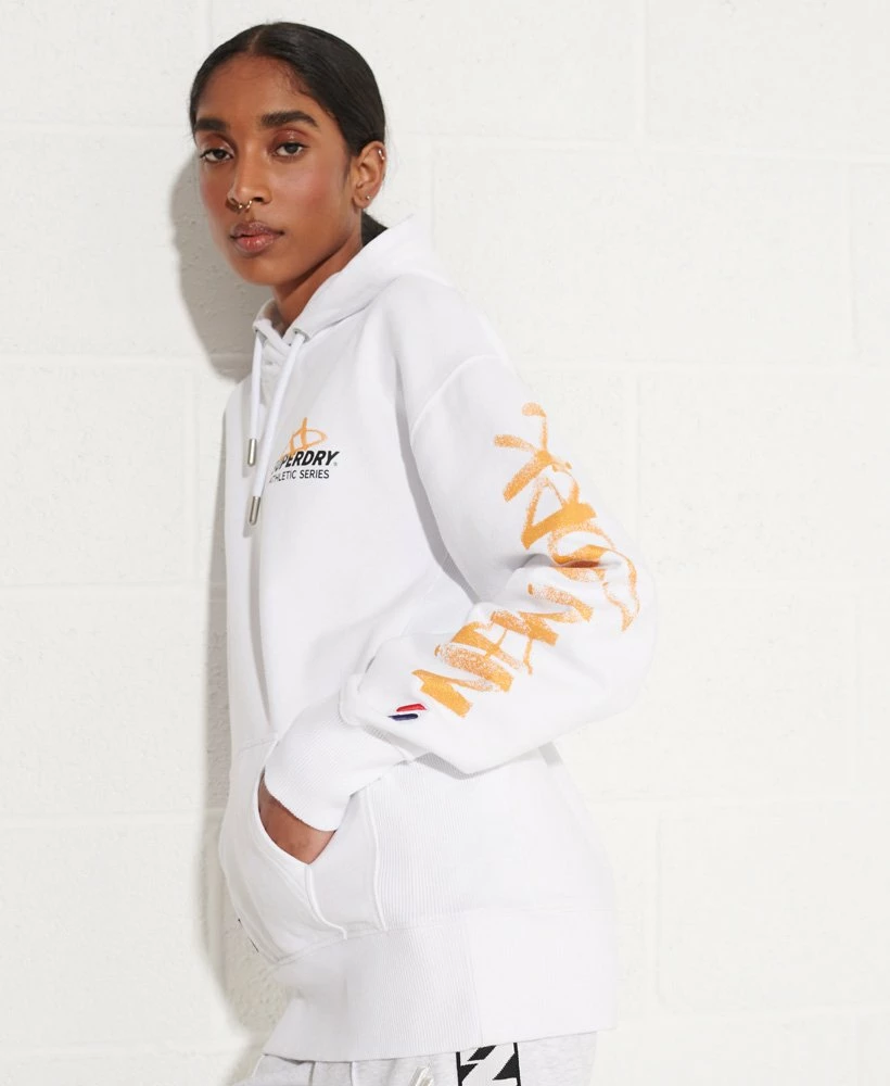 SUPERDRY Strikeout Oversized Hoodie Grey Slub Grindle 4 SUPERDRY Strikeout Oversized Hoodie Grey Slub Grindle - Image 4