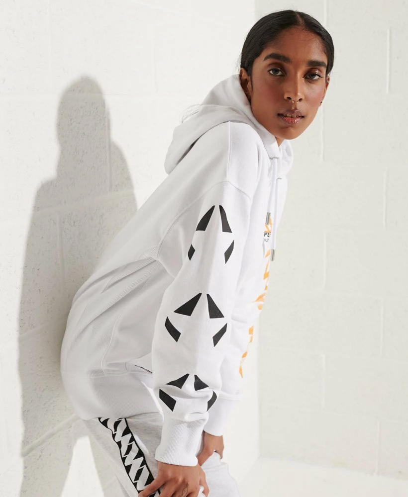 SUPERDRY Strikeout Oversized Hoodie Grey Slub Grindle 3 SUPERDRY Strikeout Oversized Hoodie Grey Slub Grindle - Image 3