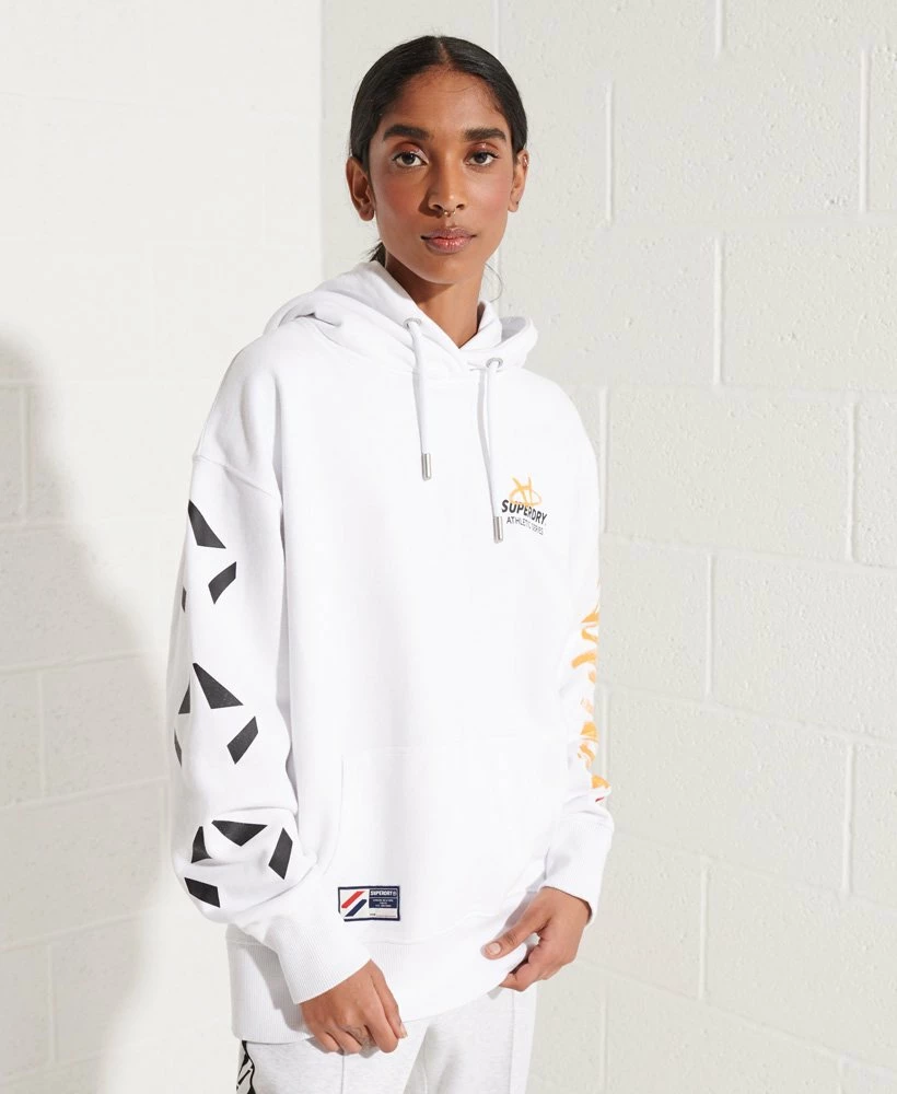 SUPERDRY Strikeout Oversized Hoodie Grey Slub Grindle 2 SUPERDRY Strikeout Oversized Hoodie Grey Slub Grindle - Image 2