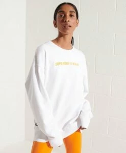 SUPERDRY Cooperate Logo Crew Sweatshirt Denver Orange -Sportswear Sales 2022 upload9223368955665940338 3