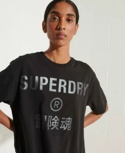 SUPERDRY Cooperate Logo Foil T-Shirt Optic -Sportswear Sales 2022 upload9223368955665940365 3