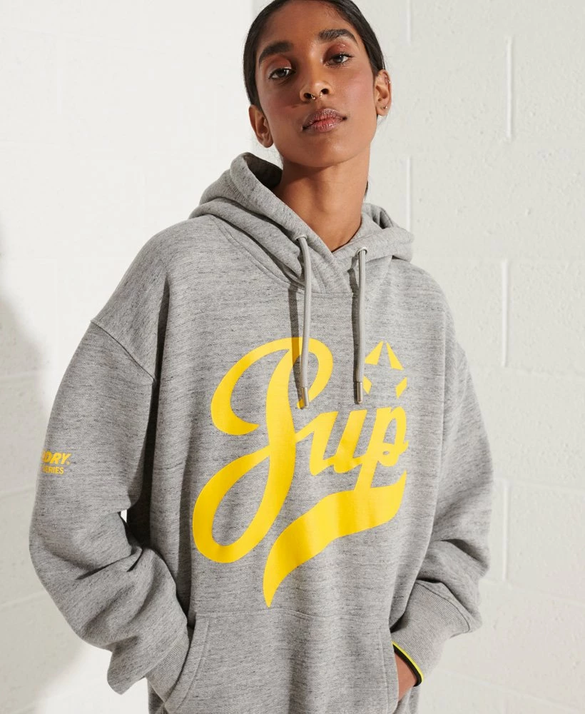 SUPERDRY Strikeout Oversized Hoodie Optic 3 SUPERDRY Strikeout Oversized Hoodie Optic - Image 3