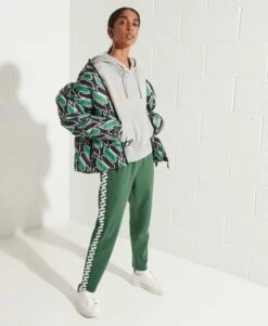 SUPERDRY Cooperate Logo Crop Hoodie Grey Marl