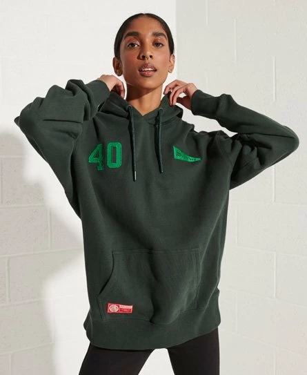 SUPERDRY College Graphic Crop Hoodie Blue Black Grindle 8 SUPERDRY College Graphic Crop Hoodie Blue Black Grindle - Image 8