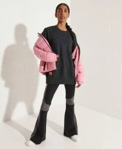 SUPERDRY College Graphic Oversized Crew Sweatshirt Risk Red