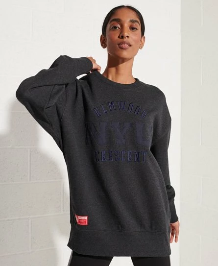 SUPERDRY College Graphic Oversized Crew Sweatshirt Eclipse Navy 7 SUPERDRY College Graphic Oversized Crew Sweatshirt Eclipse Navy - Image 7