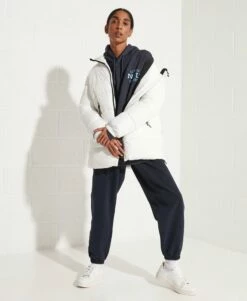 SUPERDRY College Graphic Crop Hoodie Blue Black Grindle