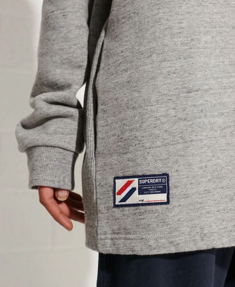 SUPERDRY City College Crew Sweatshirt Dress Grey Slub Grindle 4 SUPERDRY City College Crew Sweatshirt Dress Grey Slub Grindle - Image 4