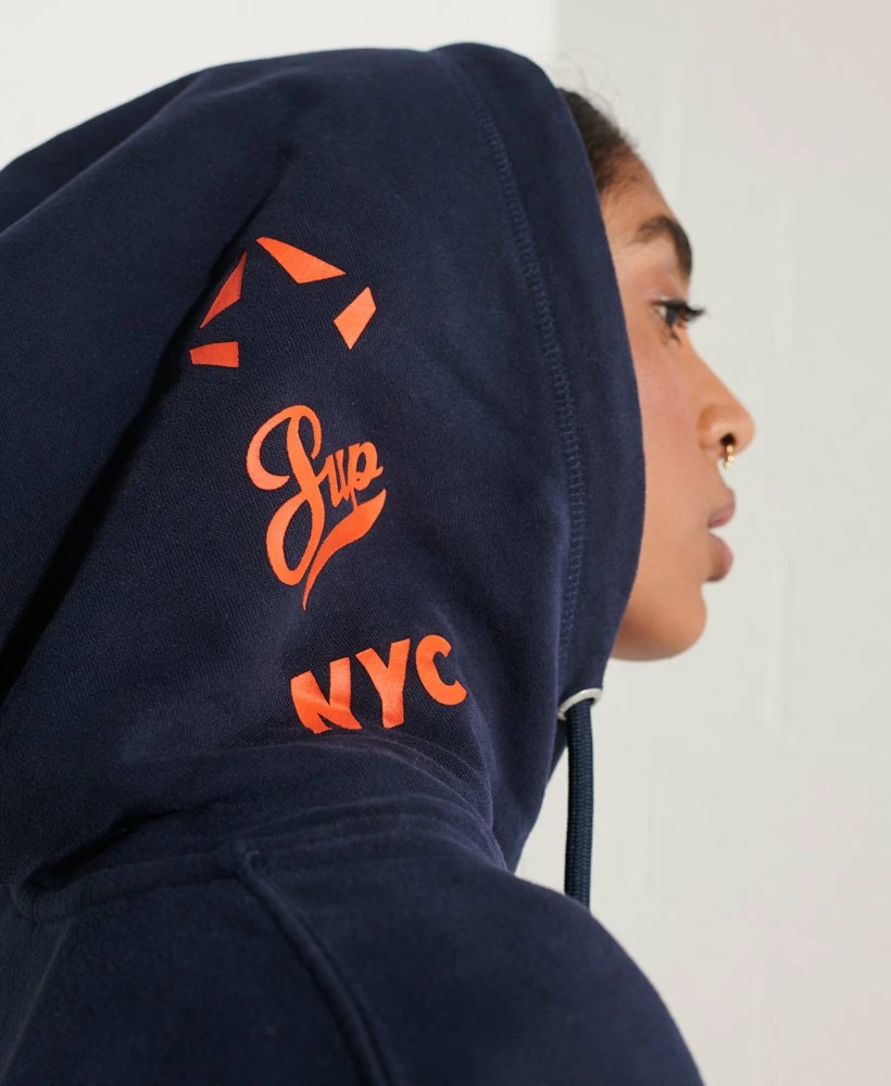 SUPERDRY Strikeout Oversized Hoodie Grey Slub Grindle 4 SUPERDRY Strikeout Oversized Hoodie Grey Slub Grindle - Image 4