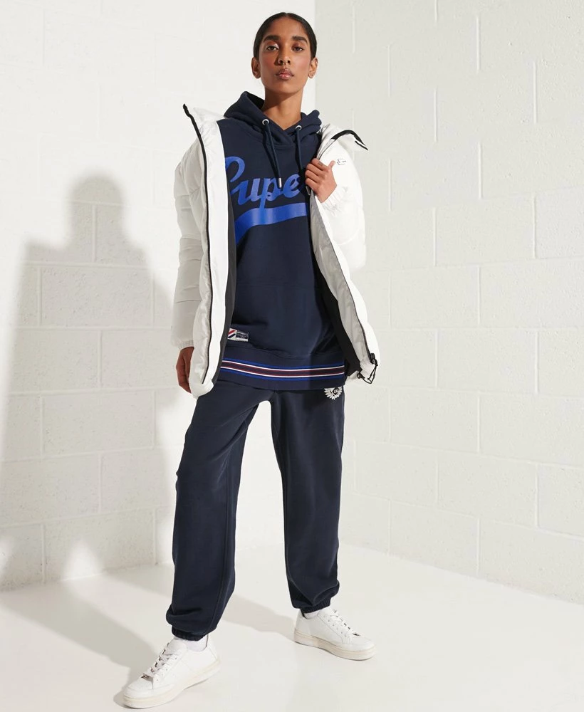 SUPERDRY Strikeout Oversized Hoodie Grey Slub Grindle 2 SUPERDRY Strikeout Oversized Hoodie Grey Slub Grindle - Image 2