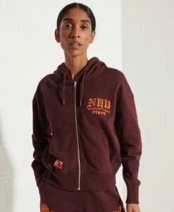 SUPERDRY College Graphic Zip Hoodie Rich Deep Burgundy 17 SUPERDRY College Graphic Zip Hoodie Rich Deep Burgundy -Sportswear Sales 2022 upload9223368955665944910