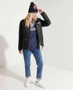 SUPERDRY Code Logo Applique Crew Sweatshirt Enamel Green Marl