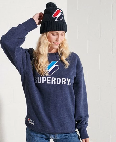 SUPERDRY Code Logo Applique Crew Sweatshirt Low Light Black Grit 7 SUPERDRY Code Logo Applique Crew Sweatshirt Low Light Black Grit - Image 7