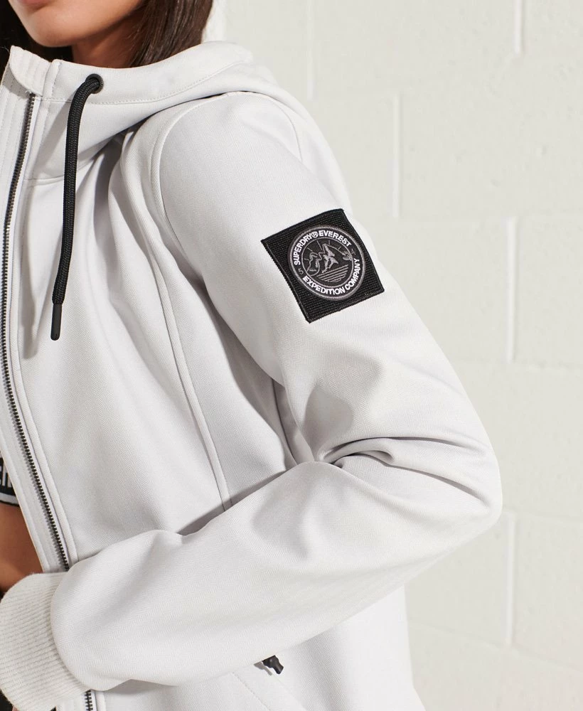 SUPERDRY Bonded Soft Shell Jacket Ice Marl 3 SUPERDRY Bonded Soft Shell Jacket Ice Marl - Image 3