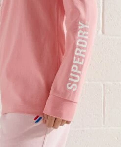 Superdry Code Logo Chenille Long Sleeve Top Montauk Blush -Sportswear Sales 2022 upload9223368955665946472