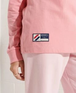 Superdry Code Logo Chenille Long Sleeve Top Montauk Blush -Sportswear Sales 2022 upload9223368955665946473
