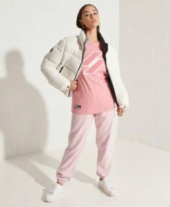 Superdry Code Logo Chenille Long Sleeve Top Montauk Blush