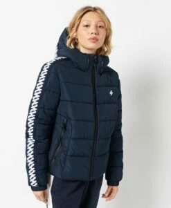 SUPERDRY Code Logo Tape Spirit Puffer Jacket Black -Sportswear Sales 2022 upload9223368955665948733
