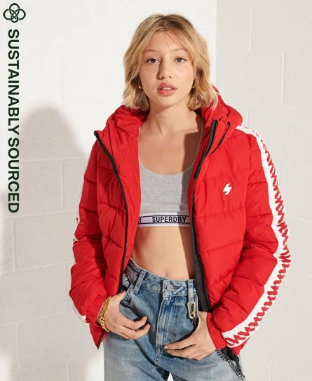SUPERDRY Code Logo Tape Spirit Puffer Jacket Risk Red 8 SUPERDRY Code Logo Tape Spirit Puffer Jacket Risk Red - Image 8