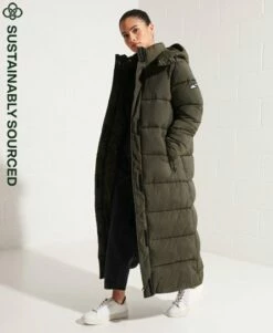 SUPERDRY Touchline Longline Padded Coat Black Grid -Sportswear Sales 2022 upload9223368955665949579