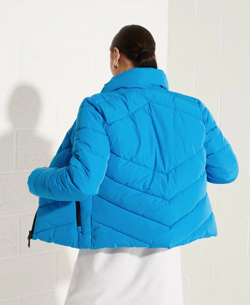 SUPERDRY Non Hooded Sports Puffer Jacket Risk Red 4 SUPERDRY Non Hooded Sports Puffer Jacket Risk Red - Image 4