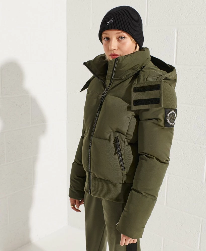 SUPERDRY Code Everest Bomber Jacket Dark Moss 3 SUPERDRY Code Everest Bomber Jacket Dark Moss - Image 3