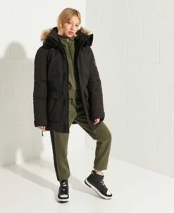 Superdry Code Everest Parka Coat Enamel Green