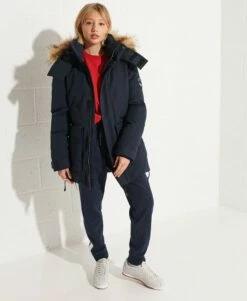 Superdry Code Everest Parka Coat Eclipse Navy