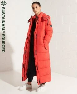 SUPERDRY Touchline Longline Padded Coat High Risk Red -Sportswear Sales 2022 upload9223368955665950370 2