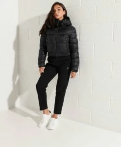 SUPERDRY Fuji Cropped Hooded Jacket Pelican