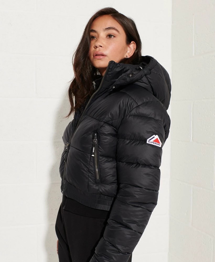 SUPERDRY Fuji Cropped Hooded Jacket Pelican 2 SUPERDRY Fuji Cropped Hooded Jacket Pelican - Image 2