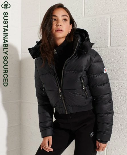 SUPERDRY Fuji Cropped Hooded Jacket Pelican 9 SUPERDRY Fuji Cropped Hooded Jacket Pelican - Image 9