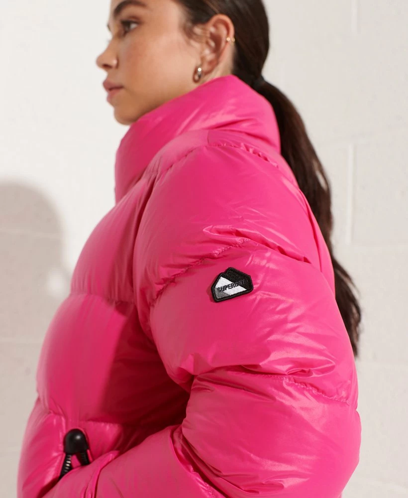 SUPERDRY Alpine Luxe Down Jacket Cabaret Pink 2 SUPERDRY Alpine Luxe Down Jacket Cabaret Pink - Image 2