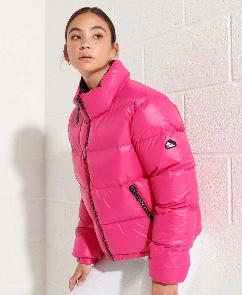 SUPERDRY Alpine Luxe Down Jacket Cabaret Pink 1 SUPERDRY Alpine Luxe Down Jacket Cabaret Pink