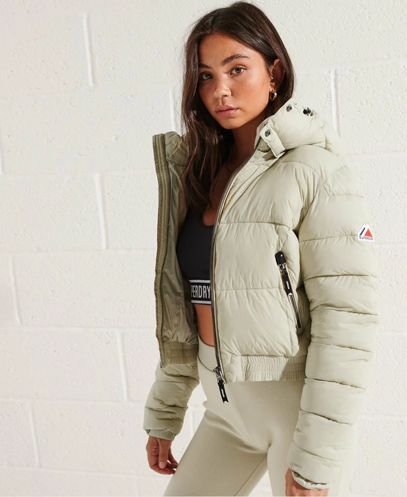 SUPERDRY Fuji Cropped Hooded Jacket High Risk Red 2 SUPERDRY Fuji Cropped Hooded Jacket High Risk Red - Image 2