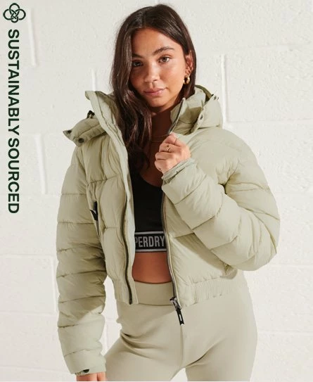 SUPERDRY Fuji Cropped Hooded Jacket Pelican 8 SUPERDRY Fuji Cropped Hooded Jacket Pelican - Image 8