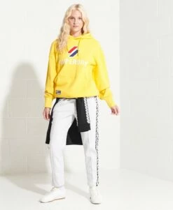 SUPERDRY Applique Oversized Hoodie Dark Green