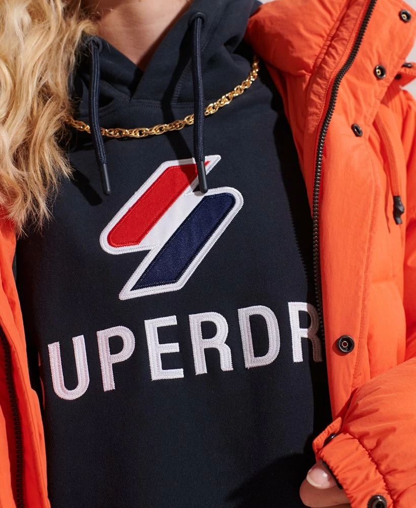 SUPERDRY Applique Oversized Hoodie Hot Pink 4 SUPERDRY Applique Oversized Hoodie Hot Pink - Image 4