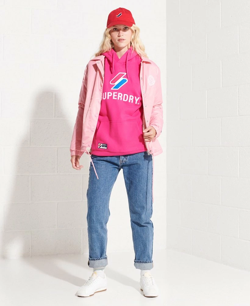 SUPERDRY Applique Oversized Hoodie Nautical Yellow 1 SUPERDRY Applique Oversized Hoodie Nautical Yellow